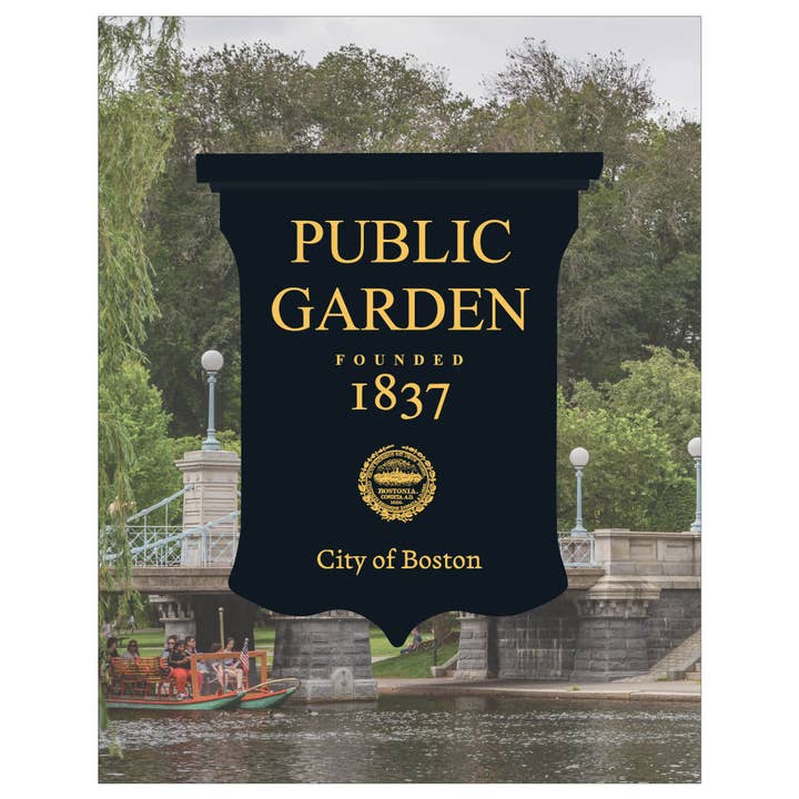 5" x 7 Boston Public Garden & Swan Boats Greeting Card for wholesale by Fridgedoor