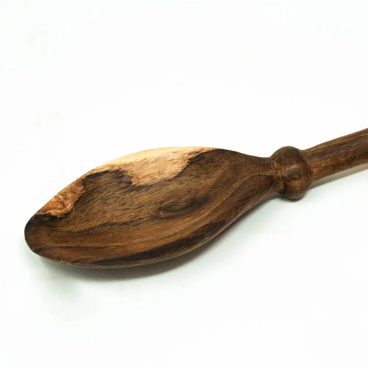 Azizi Life - Wholesale Kitchen Spoon - Hand Carved Wooden Spoon – Quinn Small Scoop1