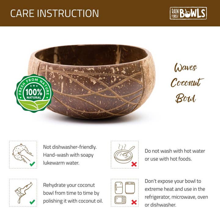 Rainforest Bowls - Wholesale Bowl - Waves Coconut Bowl4