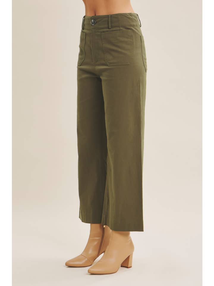 in february - Wholesale Pants - Women's - COTTON LINEN STRETCHY ANKLE-LENGTH PANTS