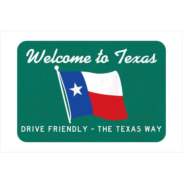 Carte postale - Panneau « Bienvenue au Texas » pour la vente par Morris Magnets