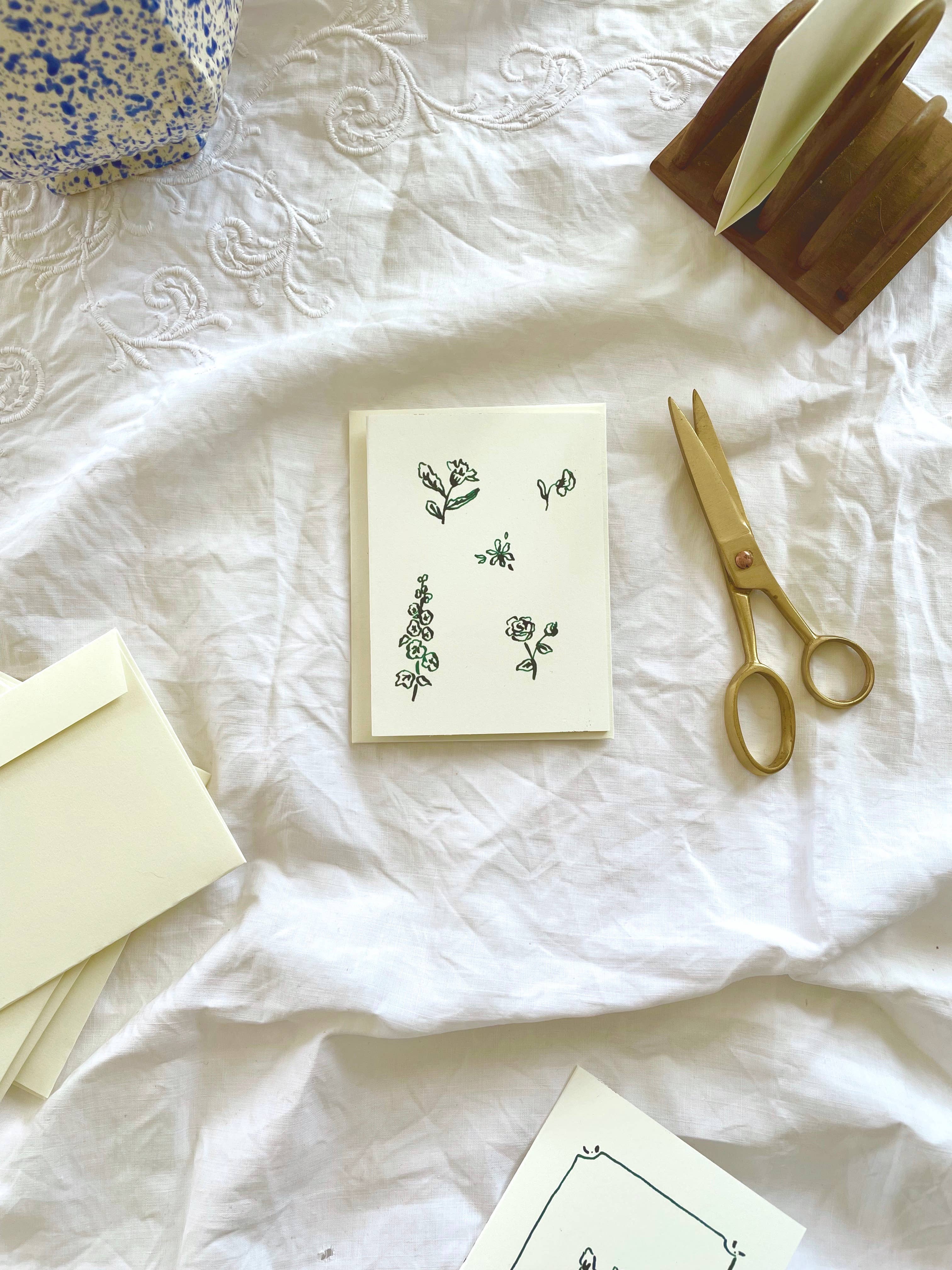 Annie Brougham Paper Goods. - Wholesale Everyday Greeting Card - Pen and Ink - Floral3