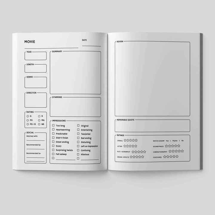 Timeside - Wholesale Journal/Diary - Movies Remembered: Movie Logbook1