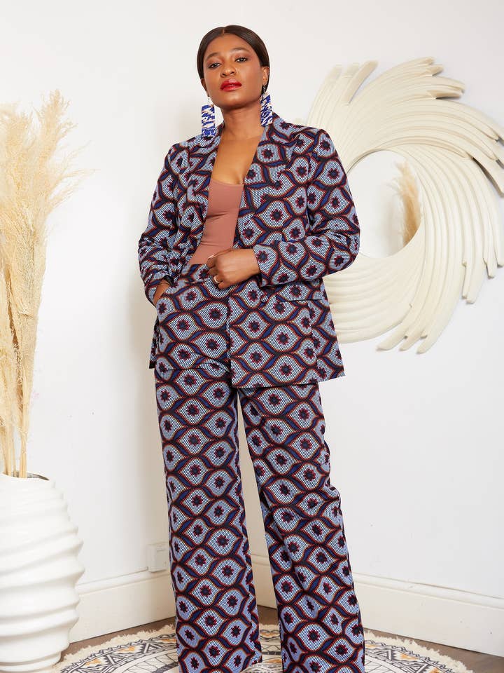 Palazzobroek met hoge taille en Afrikaanse print - Naya voor wholesale door CUMO London