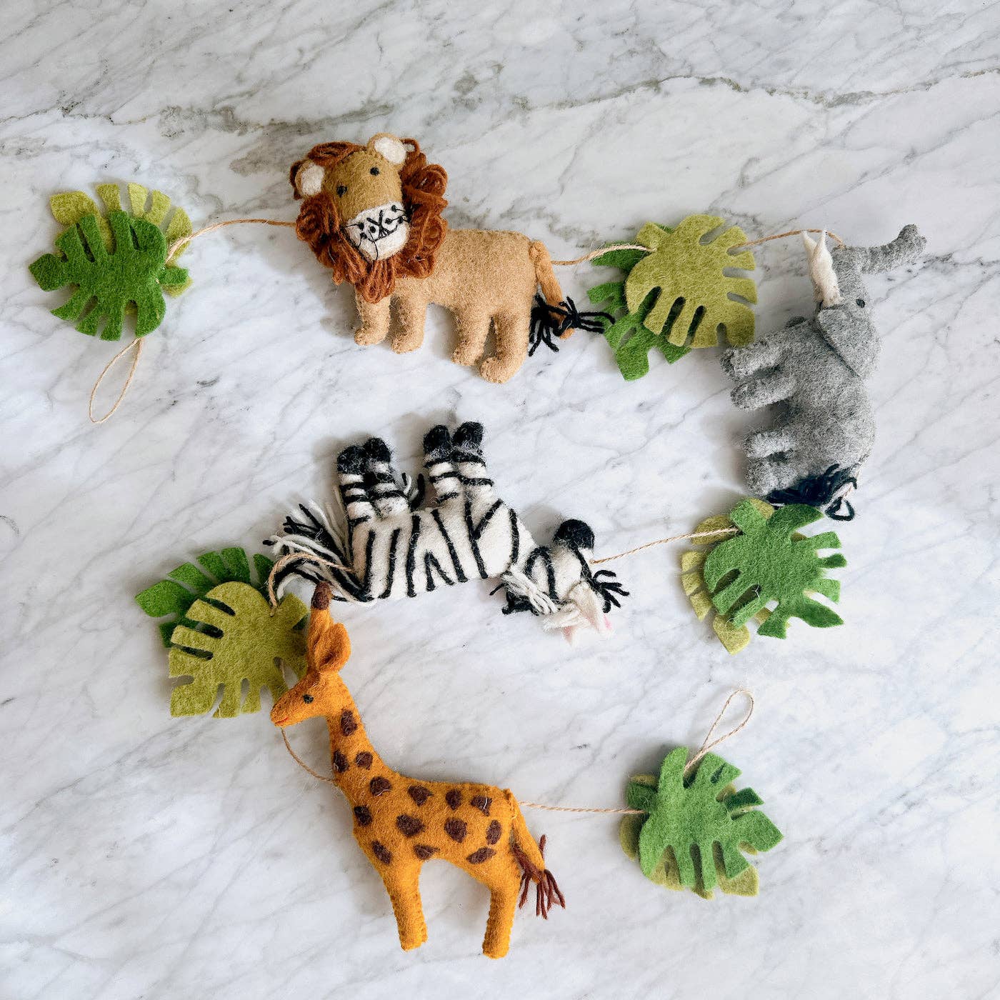 Ganapati - Wholesale Bunting/Garland - Felt Safari Animal Garland1