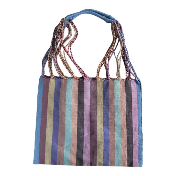 The Little Pueblo - Wholesale Tote Bag - Unisex - Mini Mexican Striped Hammock Bag Woven Tote from Oaxaca4