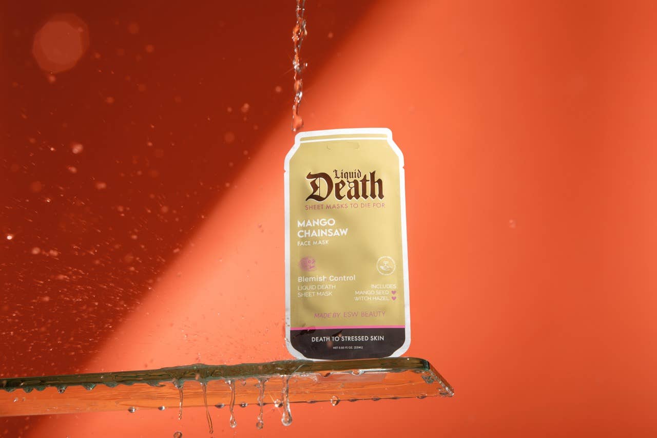 ESW Beauty - Wholesale Skincare Face Mask - Mango Chainsaw Liquid Death Blemish Control Face Mask