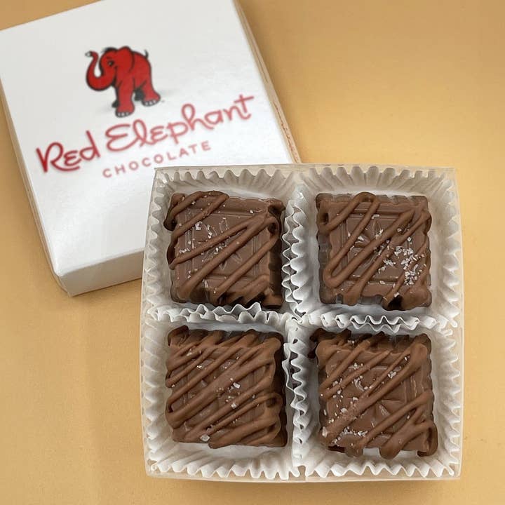 Concordia Red Elephant Chocolate - Wholesale Chocolate Box - The Sea Salt Caramel Collection: Our Best Selling Chocolates