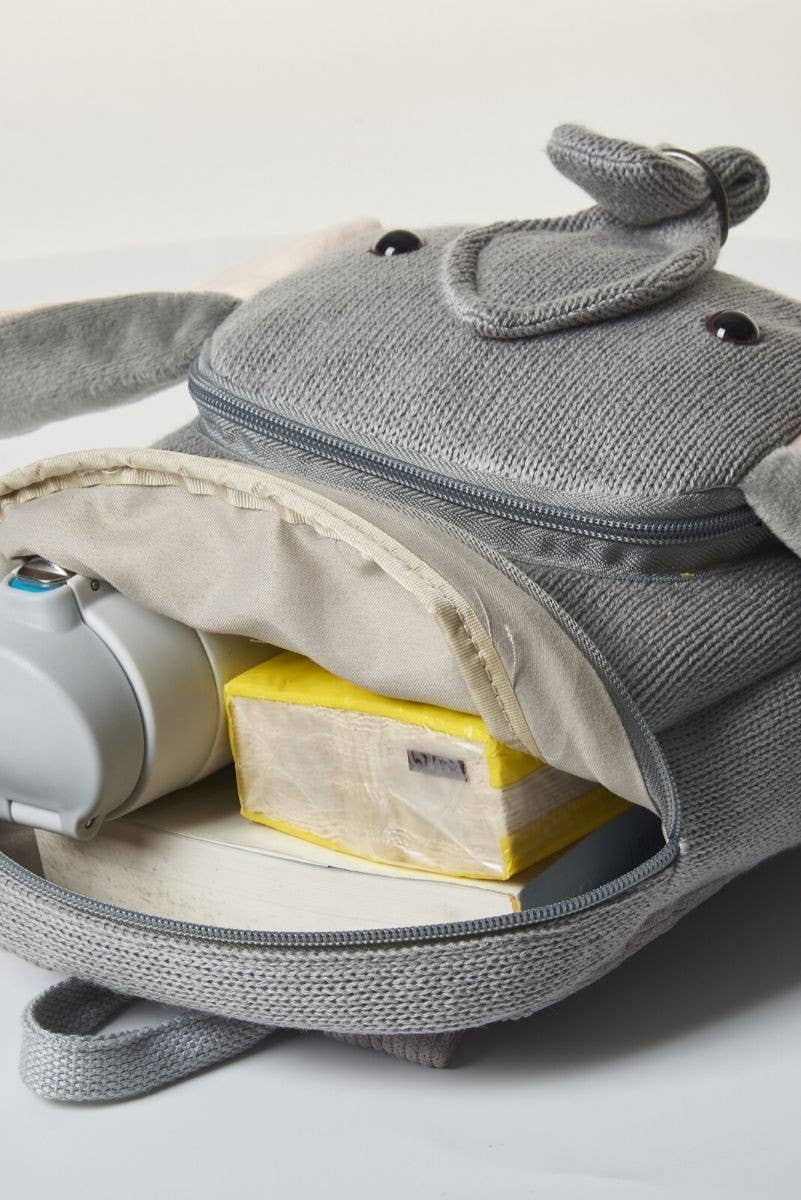 Crochetts – Mochila - Crianças por atacado – Mochila de algodão com elefante em crochê4