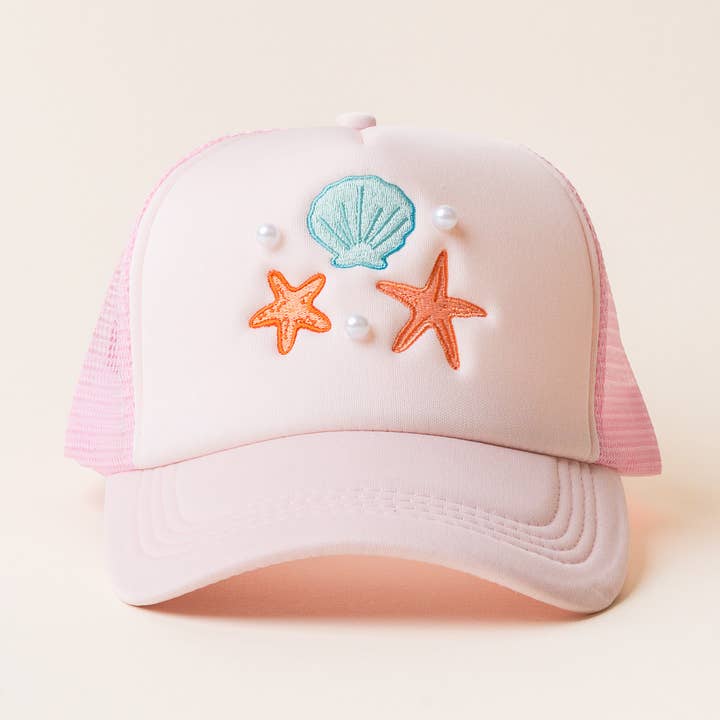 Trucker Hat-Seashells for wholesale by The Darling Effect