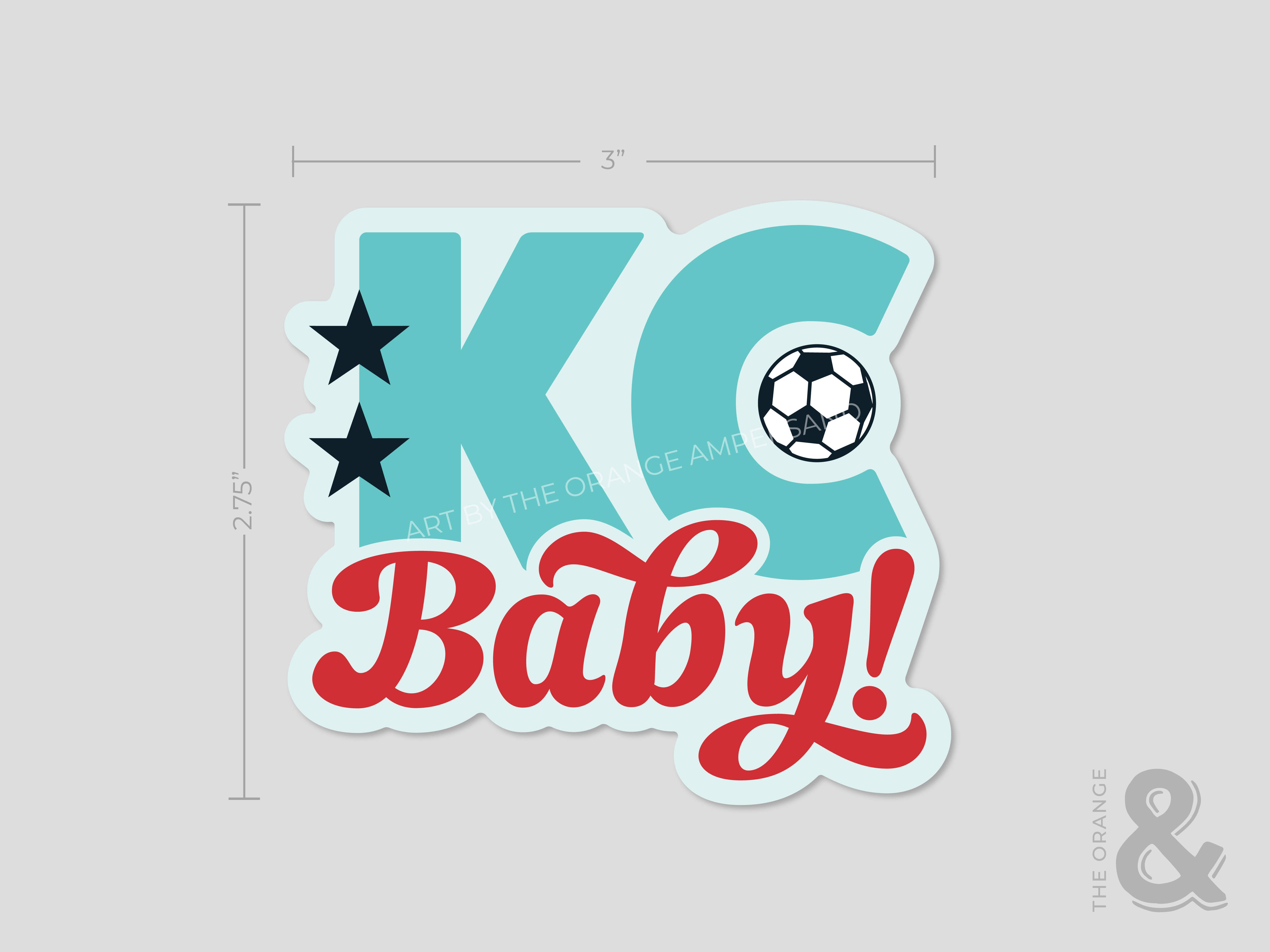 The Orange Ampersand – Engroshandel Klistermærke – KC Baby! Kansas City fodbold klistermærke til kvinder | KC fodbold kvinder3