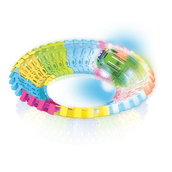 Mindscope Products - Venta al por mayor Coches/camiones de juguete - Niños - Auto verde Mindscope Neon Glow Twister Tracks 221 (11 pies)