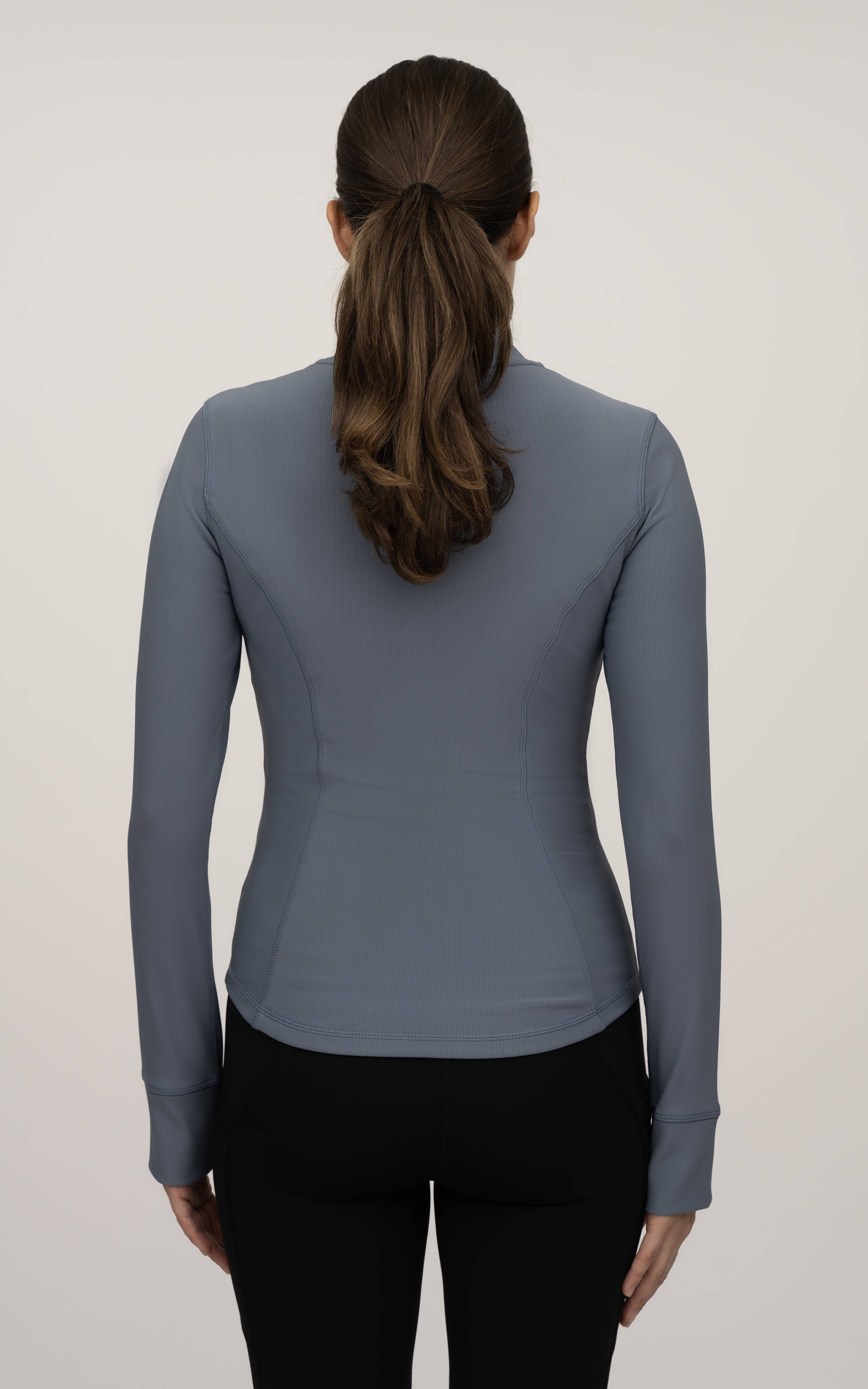 90 Degree by Reflex & Yogalicious - Wholesale Athletic Jacket - Women's - Women's Everyday Ribbed Full Performance Full Zip Jacket6