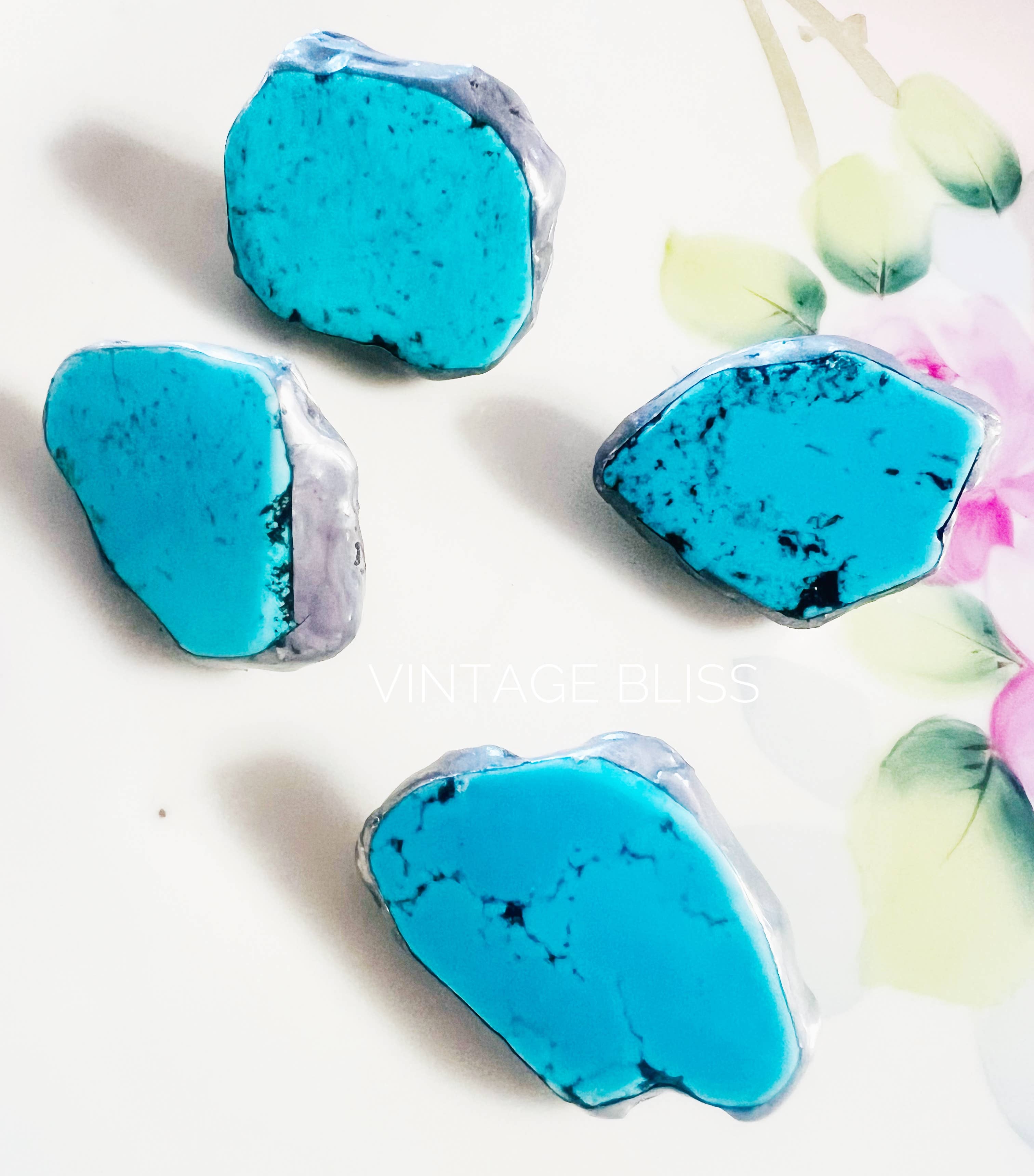 Vintage Bliss - Wholesale Brooch - Turquoise Color Soldered Western Hat Pin medium