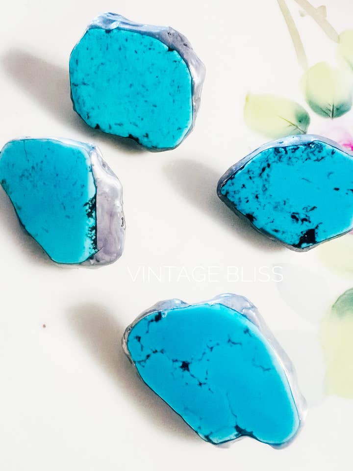 Turquoise Color Soldered Western Hat Pin medium for wholesale by Vintage Bliss