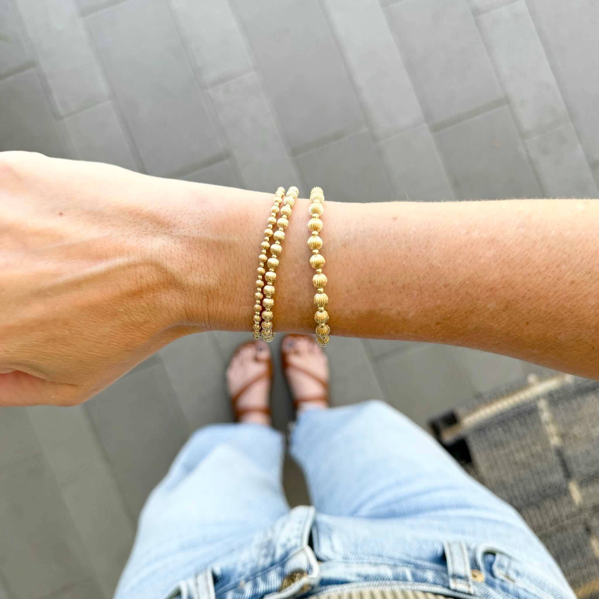 Hayden B. Jewelry - Wholesale Beaded Bracelet - Ribbed Bead Bracelet5