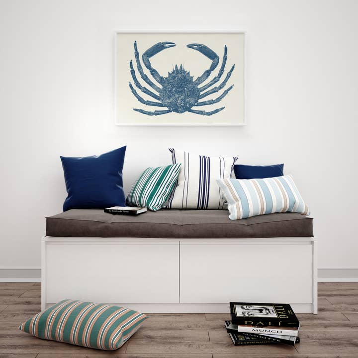 Grande affiche crabe tourteau, coloris rouge CERISE (Copie) for wholesale by Atelier 2bis