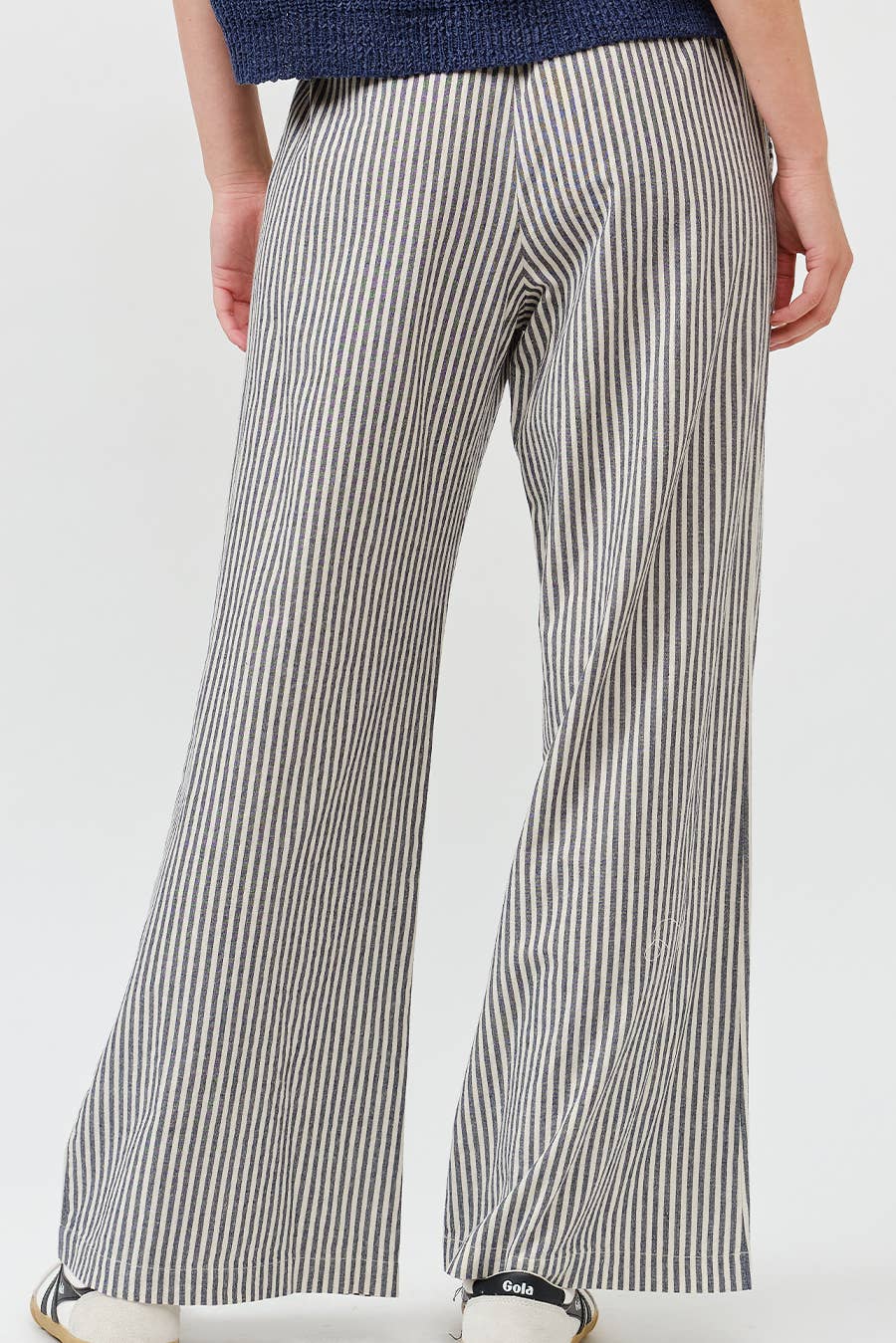 ILLA ILLA - Vente Pantalon – femme - Pantalon large en lin rayé9