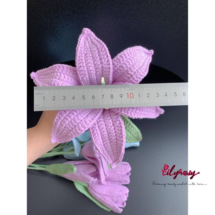 Lilyrosy(Duty free) - Wholesale Artificial Flowers - Lilyrosy Crochet Lily Flower, Handmade Gifts8