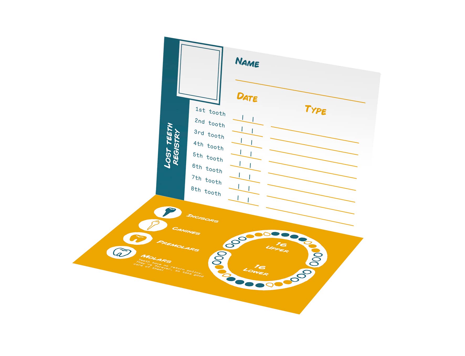 Me&mine - Wholesale Learning Cards - Kids & Baby - Lost Teeth Card - Kids Toy1