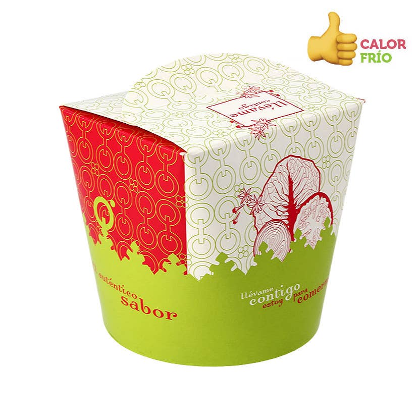 PUNTOQPACK – wholesale Food storage container – Decorated Doner Box Cardboard Packaging (750Cc)0