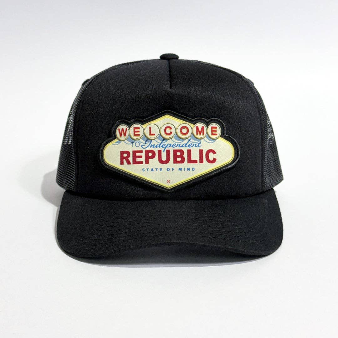 Independent Republic - Wholesale Trucker Hat - Unisex - State of Mind ©Black Trucker0