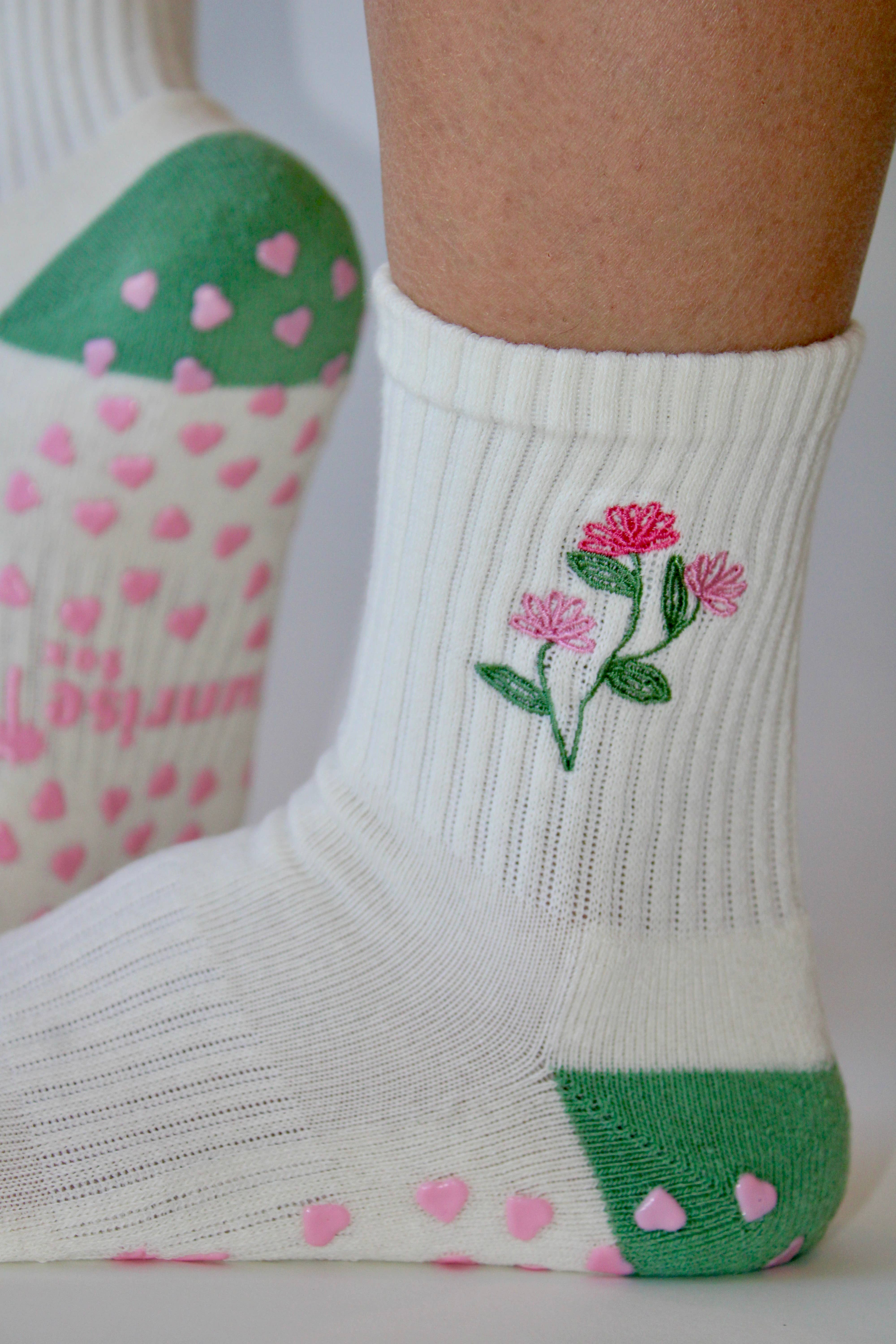 Sunrise Sox - Wholesale Socks - Women's - Flower Power Grip Sock2