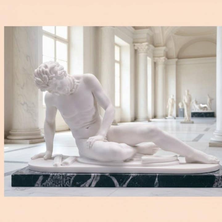 Sculpture Gladiateur mourant 19 x 33 cm poudre d'albâtre pour la vente par ArteSacraCaravaggio