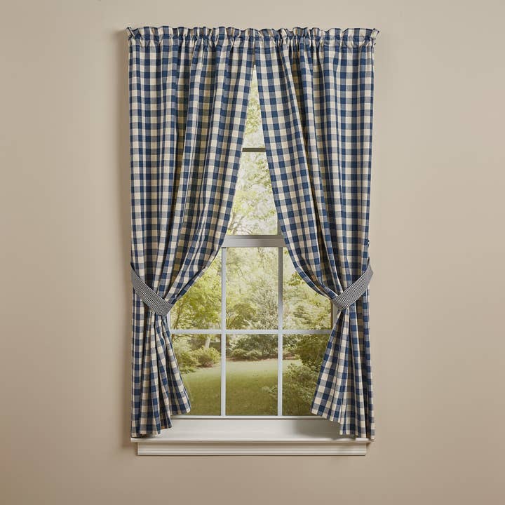 York Lights Unlined Panel Pair - Blue - 63"L for wholesale by Park Designs