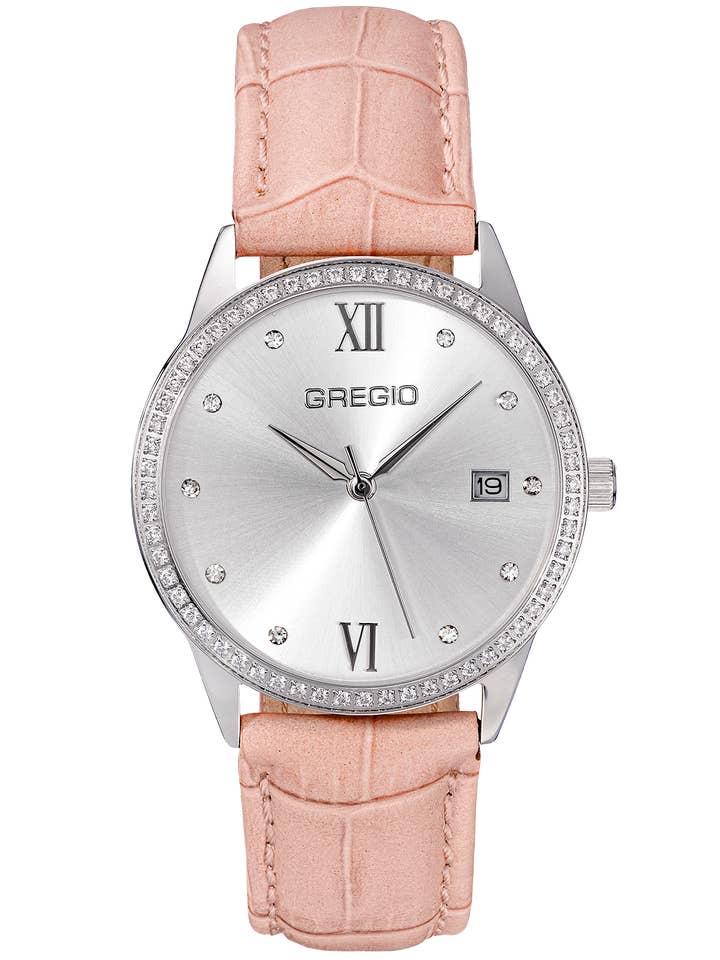 GREGIO Elise Roze Leren Band GR320010 voor wholesale door GREGIO