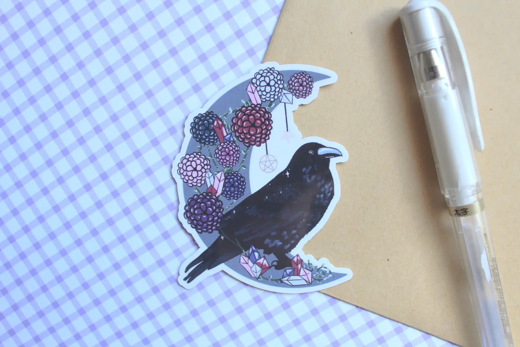 Amanda Eiden - Wholesale Sticker - Crow Moon - Vinyl Sticker2