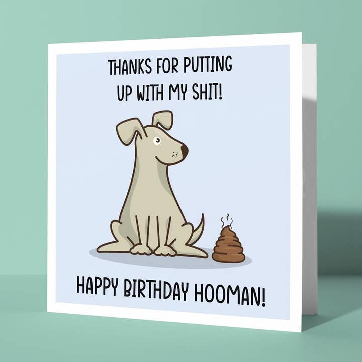 Gracias por aguantar mis tonterías - Tarjeta de cumpleaños para venta al por mayor de Peacock Printing