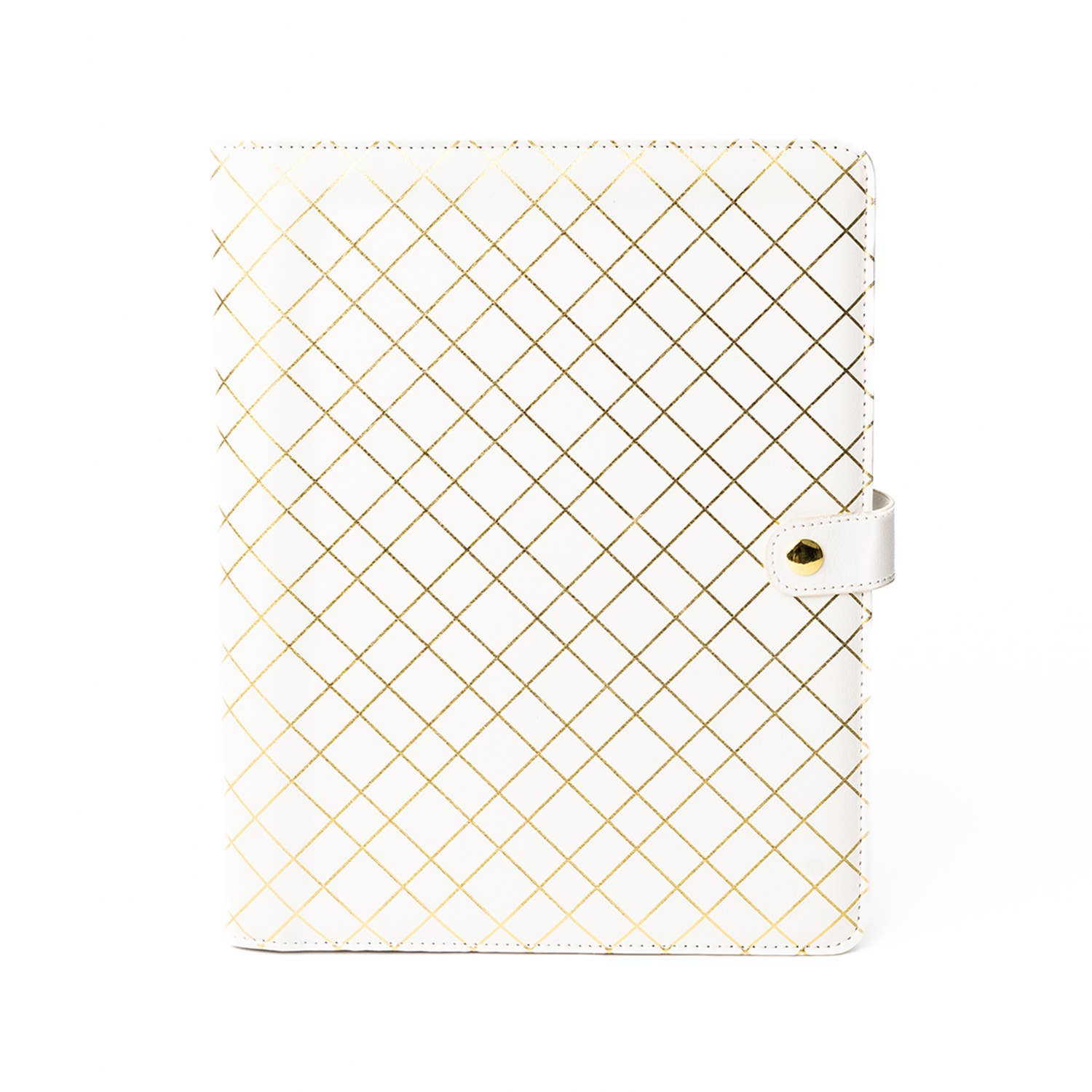 Mary Square – wholesale Mappar – PU Folio Lg Guld Rutnät