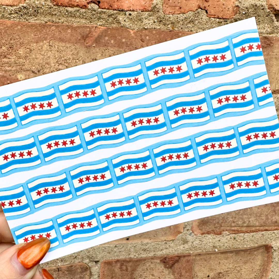 Madhouse Crafting Co. - Wholesale Washi Tape - Chicago Flag 20mm Die Cut Washi Tape, the Chicago Collection by Madhouse Crafting1