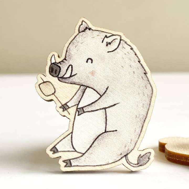 Wooden Pin - John Pig for wholesale by Bodesigns