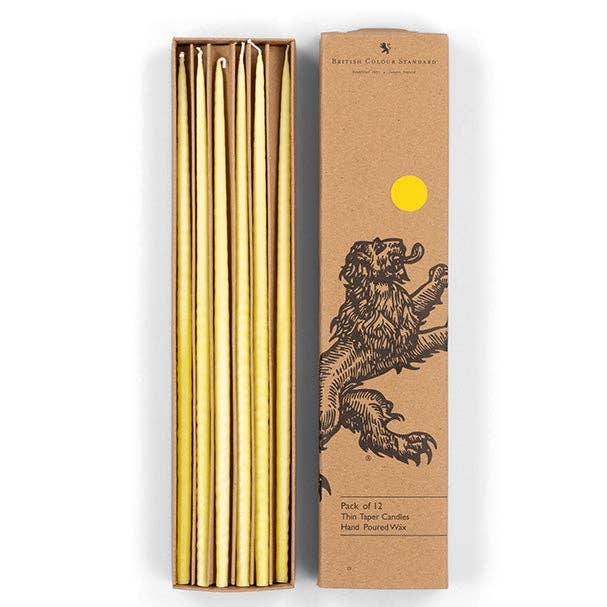 Bougies effilées fines - Jaune primevère pour la vente par BRITISH COLOUR STANDARD - Europe