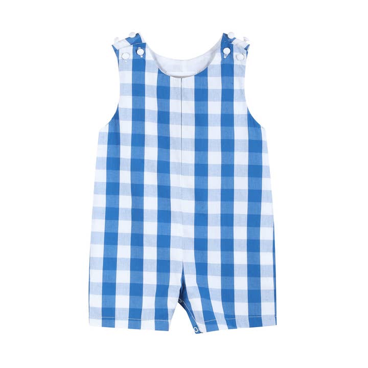 Peto corto grande azul con cuadros para venta al por mayor de Lil Cactus