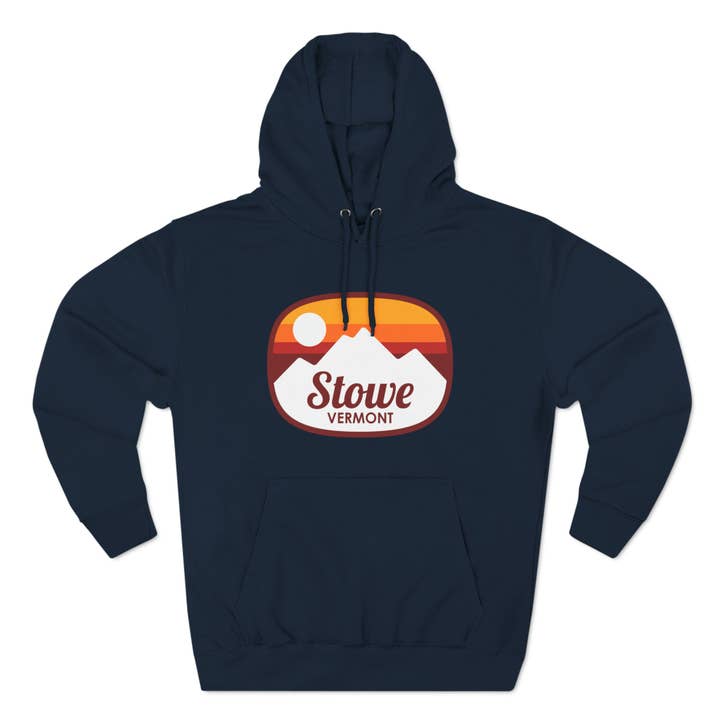 Hey Mountains - Wholesale Hoodie - Unisex - Premium Stowe, Vermont Hoodie - Retro Unisex Stowe Sweatshirt