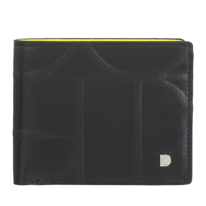 Dudu Small Men'S Leather Wallet Coin Purse Black_yellow for wholesale by dudu