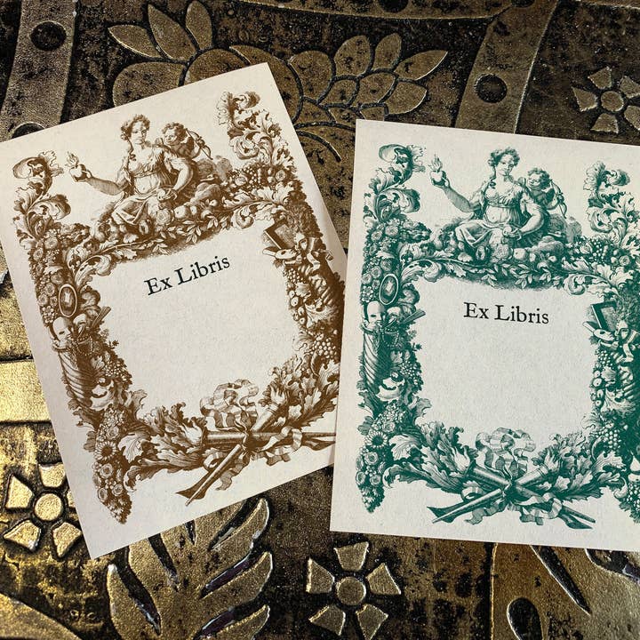 Venus in Love, Gummed Paper Ex-Libris Bookplates for wholesale by Ebon et Noir LLC