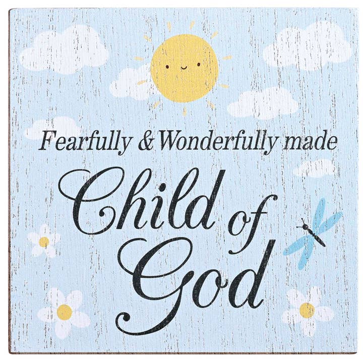 Dicksons - Wholesale Keepsake Box - Kids & Baby - Keepsake Box Child Of God Blue MDF 4x4