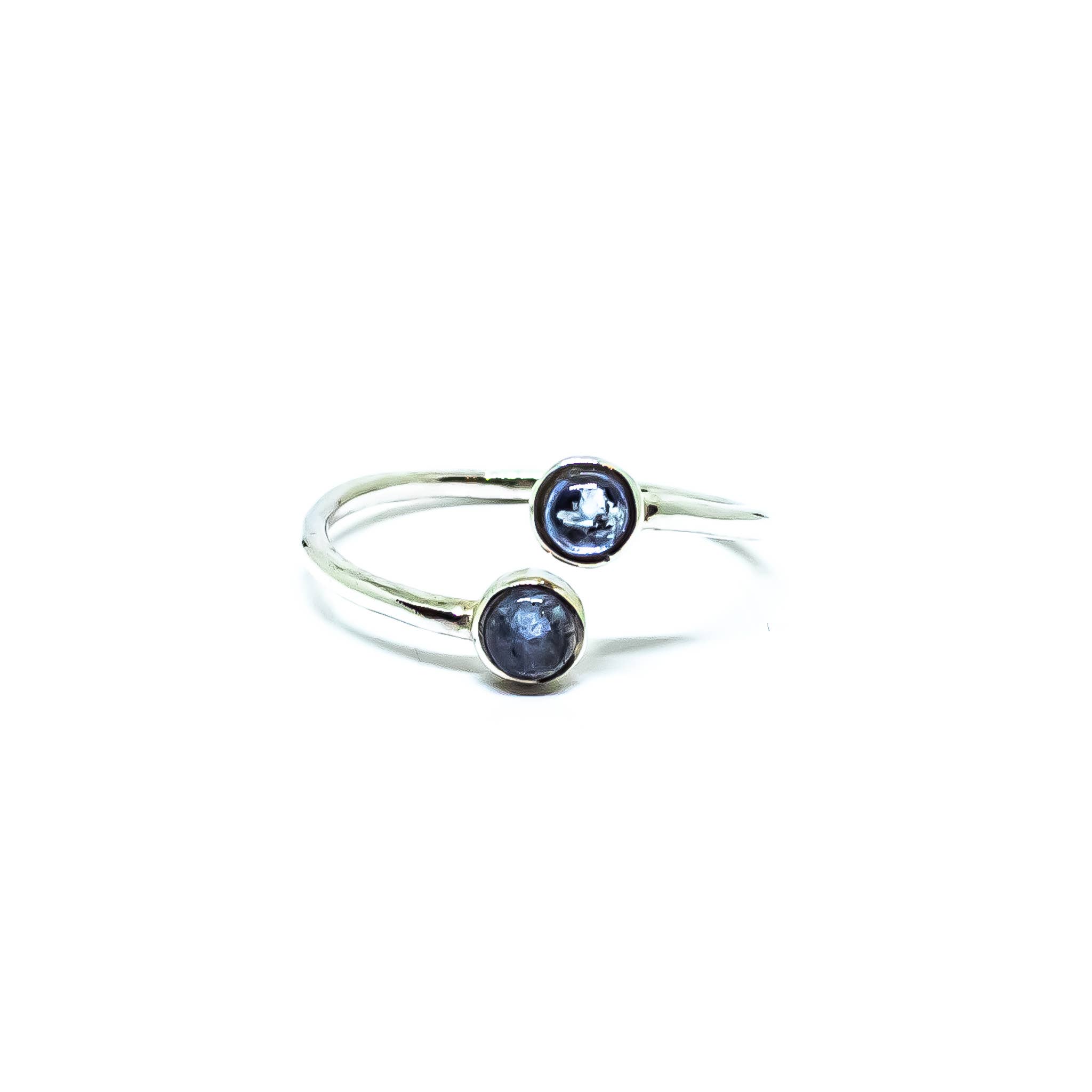 Quasar Gems USA - Wholesale Ring met een steen/solitaire ring - Tanzaniet Edelsteen Ring Verstelbaar Sterling Zilver 9252