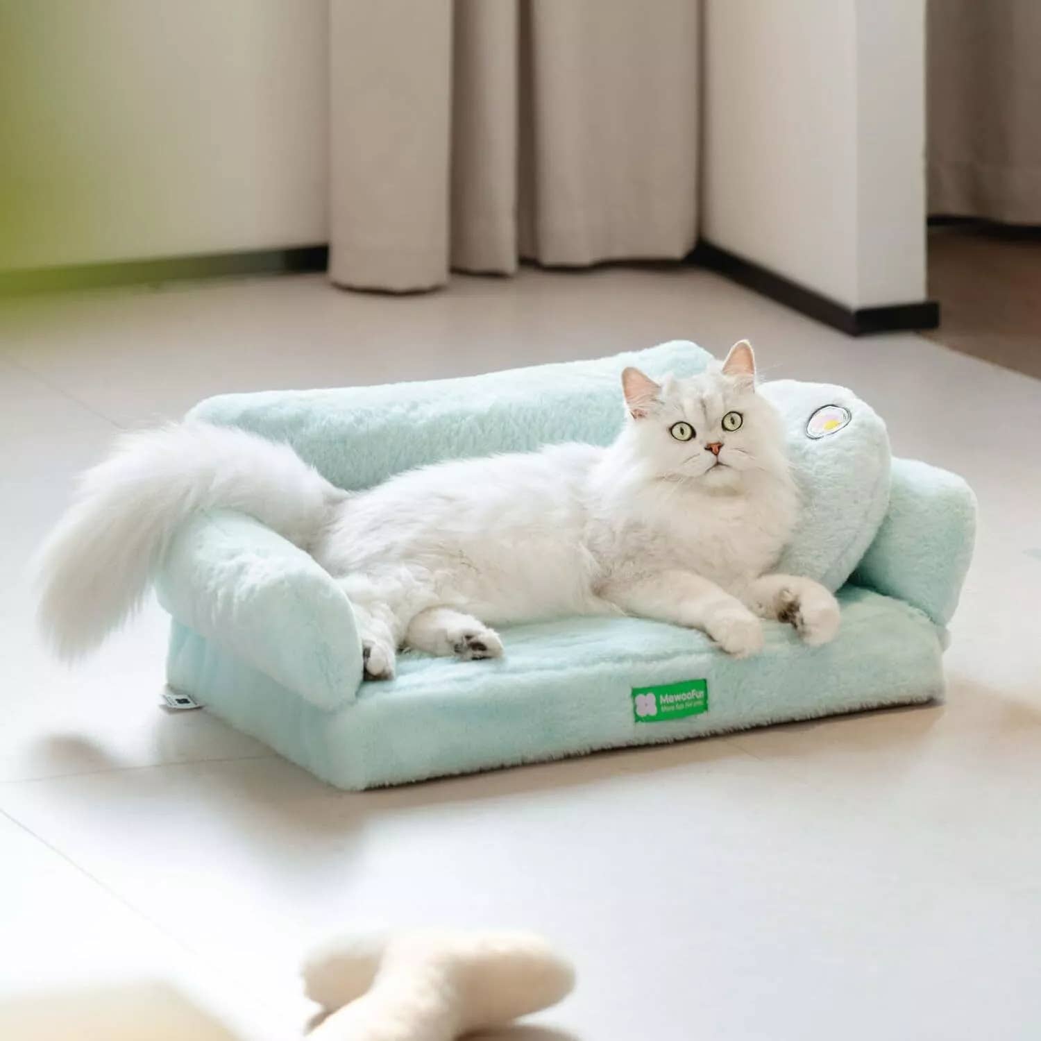 Robud & Mewoofun Official Store - Wholesale Bed voor huisdieren- Kat/hond - Mewoofun slaapbank Fluffy Sofa Zachte wasbare kattenmatten voor honden 1
