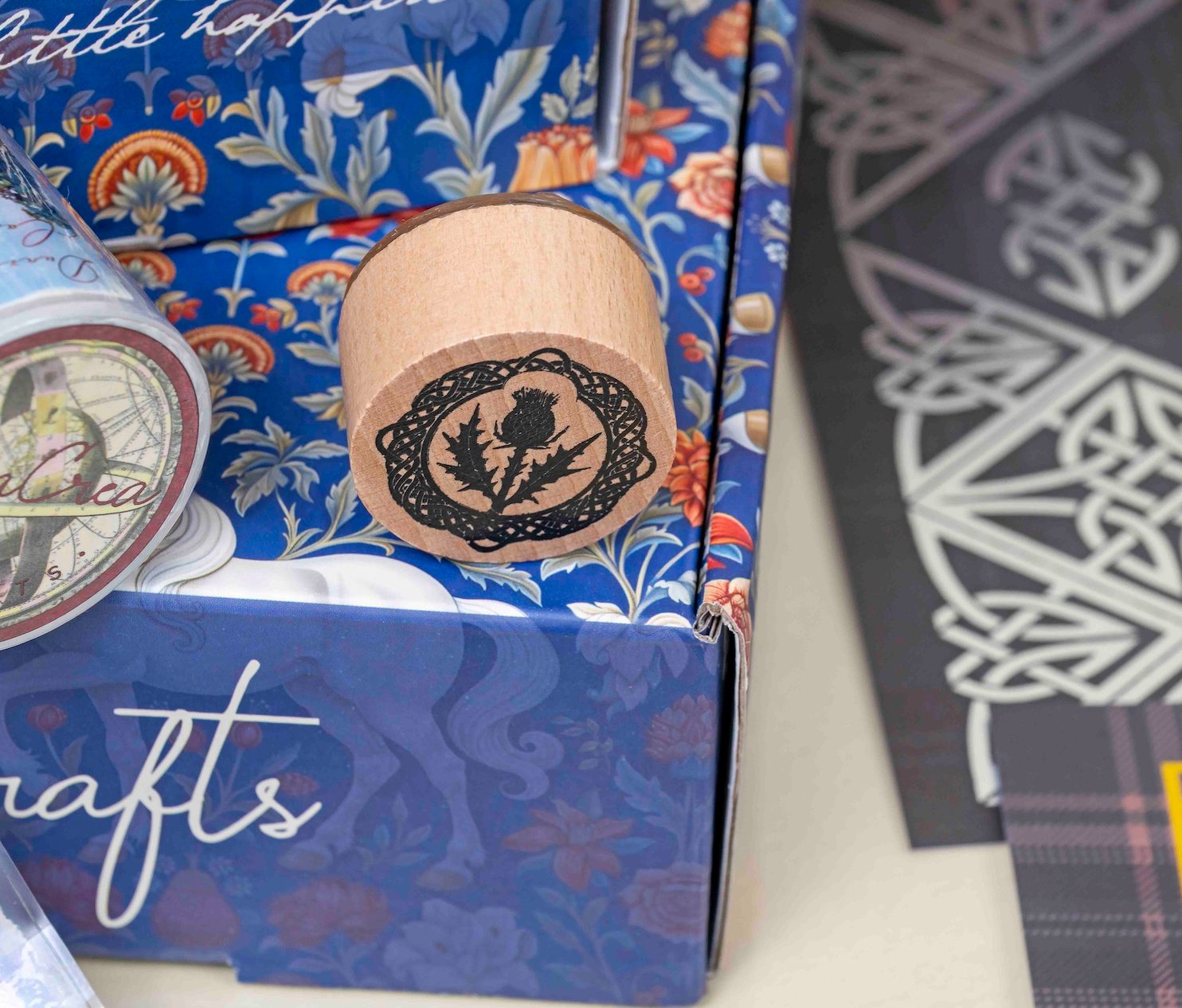 CoraCreaCrafts - Wholesale Rubber/Decorative Stamp - Thistle Wooden Stamp0