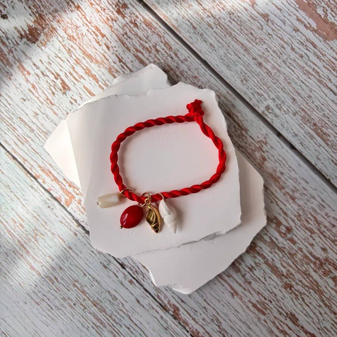 OE! - Wholesale Charm/Dangle Bracelet - Vento d’Estate Rosso – Bracciale in corda con charm1