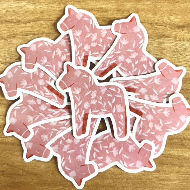 Claspy Creates - Wholesale Sticker - Dala Horse Mini Vinyl Sticker1