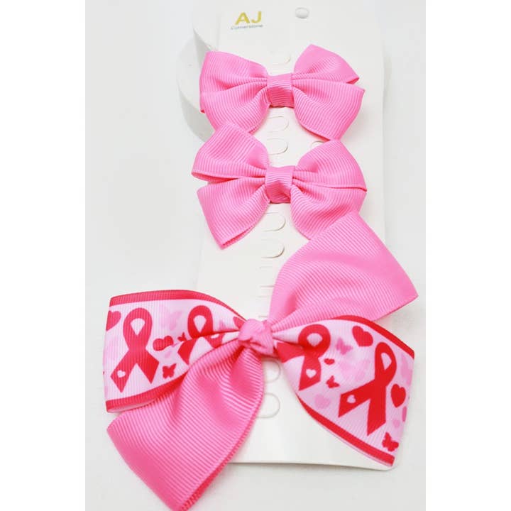 Breast Cancer Awareness Pink Ribbon Hair Clip for wholesale by Love and Repeat