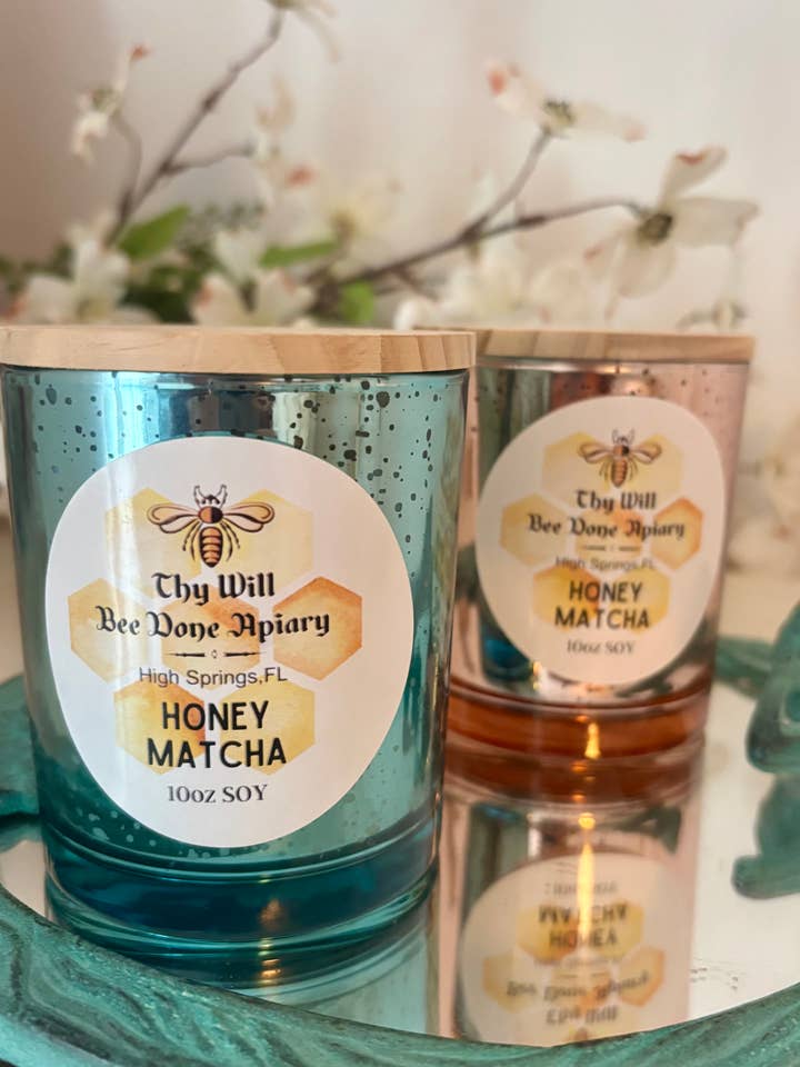 Luxury Soy Wax Jar Candles, Wood Wick Elegant Candles for wholesale by Thy Will Bee Done Apiary
