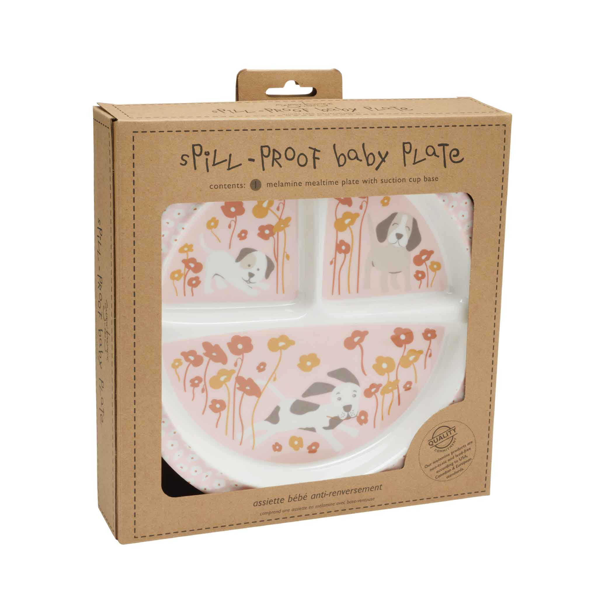 Sugarbooger by Ore’ Originals - Wholesale Dinner Plate - Kids & Baby - Divided Suction Plate | Puppies & Poppies2