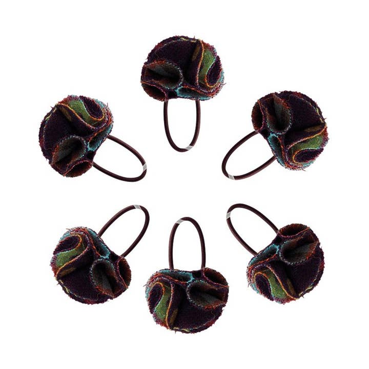 Hettie Ladies Hair Bobble Multispot Wine for wholesale by Hettie